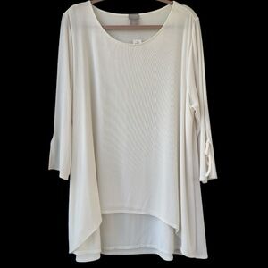 Chico’s Travelers Top with Tie Details Cream 3 16 18
NEW with Tags